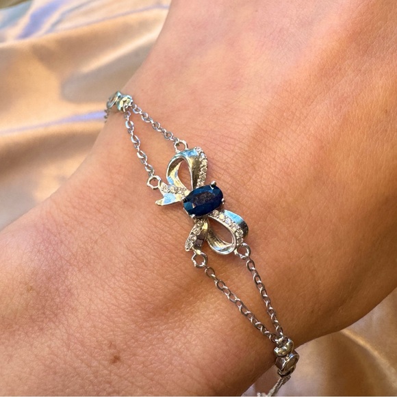 Sapphire Bow Bracelet - Picture 2 of 3